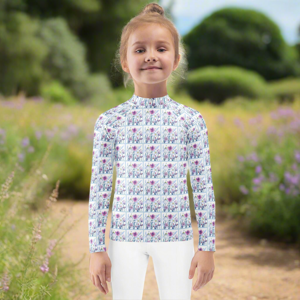 Wildflower kids rash guard